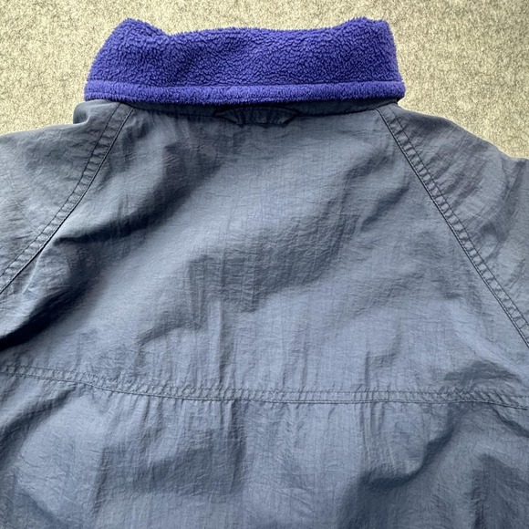 Vintage Columbia Jacket Womens Medium Blue Fleece Lined Zip Windbreaker 90s - Picture 9 of 13